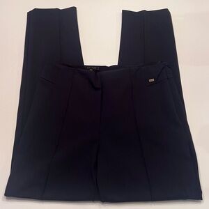 ESCADA Polyamide Stretch High-Waist Slim Leg Ankle Dress Pants Navy Blue Size 40